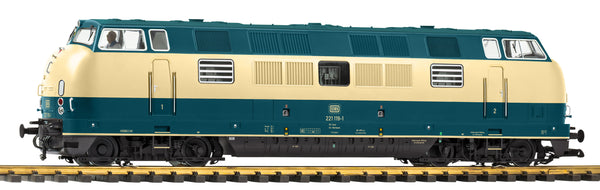 37463 DB IV BR 221 Diesel, Blue/Beige (Sound) (G-Scale)