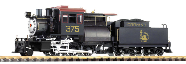 38280 CNJ Camelback 2-6-0 Loco 375, w/Smoke and Tri-Mode Sound (G-scale)