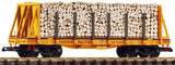 38791 UP Bulkhead Flat w/ Pulpwood Load (G-Scale)