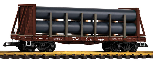 38795 D&RGW Bulkhead Flat w/ Pipe Load (G-Scale)