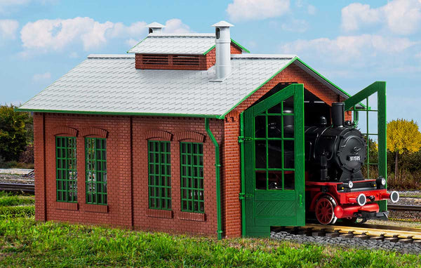 65004 Single-Stall Brick Engine House, Building Kit (G-Scale)