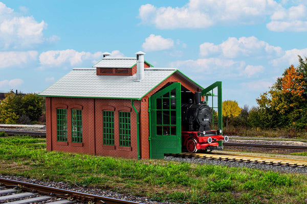 65004 Single-Stall Brick Engine House, Building Kit (G-Scale)