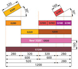 35207 Box of 12, G920 Straight Track, 36.2"  (G-Scale)