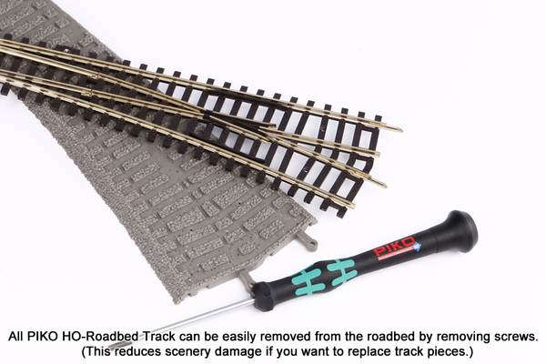 55414 Box of 6 Roadbed A-Track Curved Track, R4 21.4"/30° (HO-Scale)