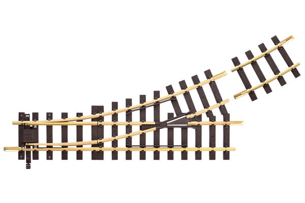 35228 R3 Manual Switch Left 22.5° Track (G-Scale)