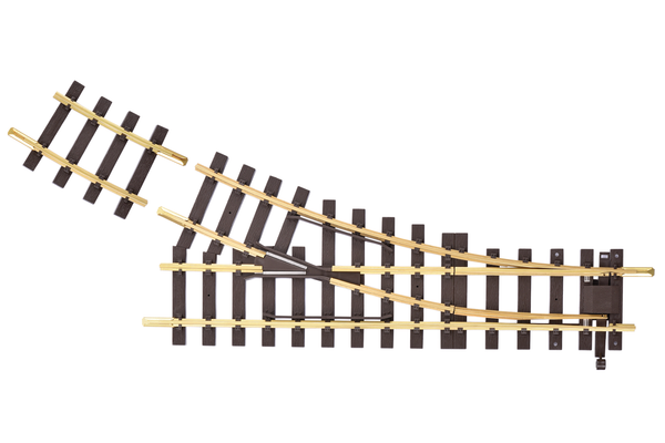 35229 R3 Manual Switch Right 22.5° Track (G-Scale)