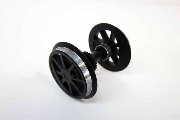 36078 Ball Bearing Geared Wheelset: 0-6-0T, Black (G-Scale)