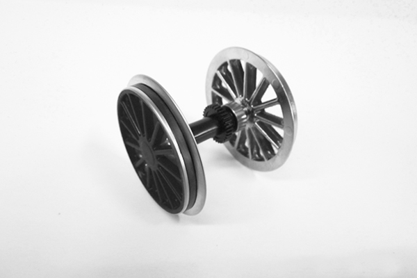 36081 Ball Bearing Traction Wheelset: BR194, Black (G-Scale)