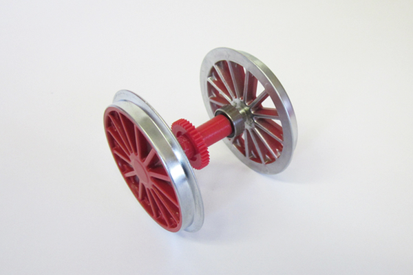 36084 Ball Bearing Plated Wheelset: BR194, Red (G-Scale)