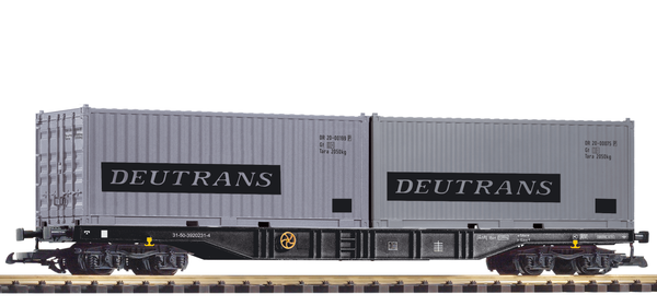 37752 DR IV Flatcar w/2 20' Containers, Duetrans (G-Scale)