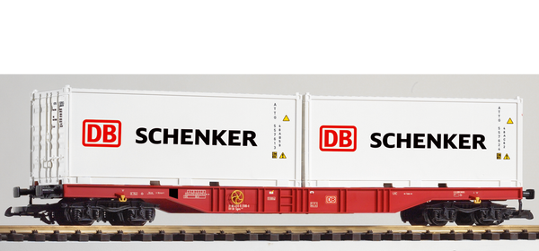 37753 DB VI Flatcar w/2 20' Containers, Schenker (G-Scale)