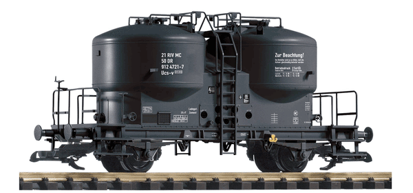 37796 DR IV Cement Silo Car, Gray Chassis (G-Scale)
