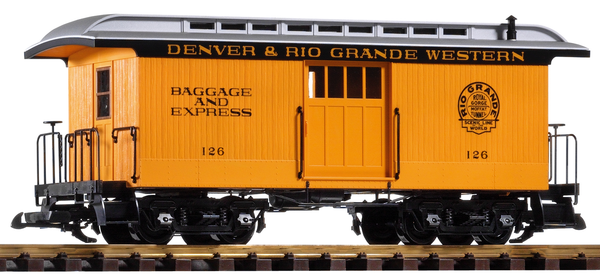 38603 D&RGW Wood Baggage Car #126 (G-Scale)
