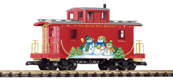 38949 Christmas Wood Caboose (G-Scale)