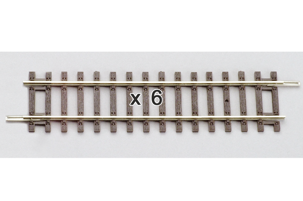 55202 Box of 6 Straight Track, 4.7" (HO-Scale)