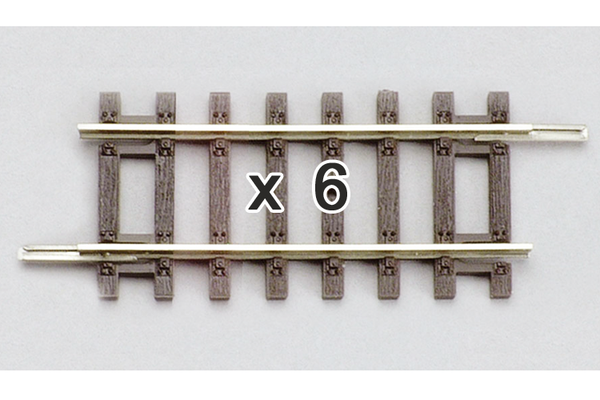 55205 Box of 6 Straight Track, 2.4" (HO-Scale)