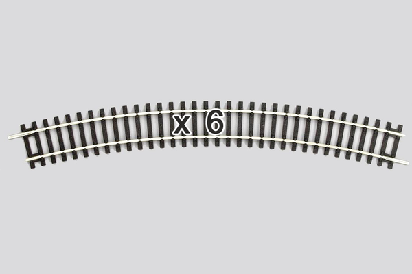 55214 Box of 6 Curved Track, R4/30° (HO-Scale)