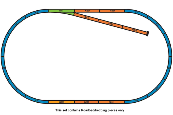 55366 Roadbed for Track Set A+B (HO-Scale)