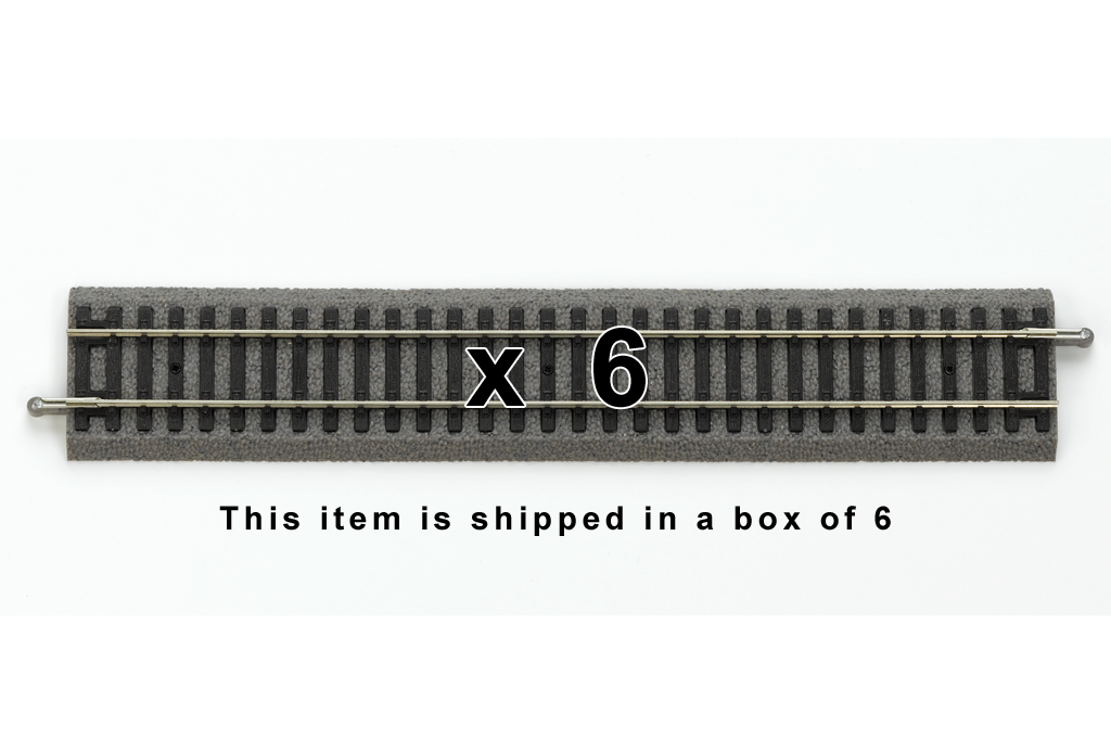 55400 Box of 6 Roadbed A Track Straight 9.4 HO Scale PIKO America