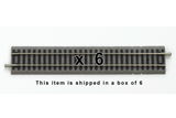 55406 Box of 6 Roadbed A-Track Straight for Power Clip, 9.1" (HO-Scale)