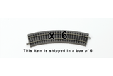 55411 Box of 6 Roadbed A-Track Curved Track, R1 14.2"/30° (HO-Scale)