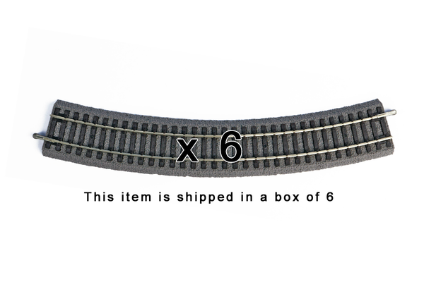 55413 Box of 6 Roadbed A-Track Curved Track, R3 19"/30° (HO-Scale)