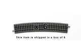 55419 Box of 6 Roadbed A-Track Curved Track, R9 35.7"/15° (HO-Scale)